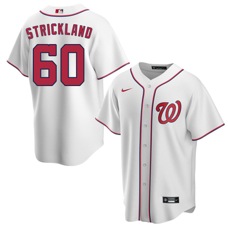 Nike Men #60 Hunter Strickland Washington Nationals Baseball Jerseys Sale-White